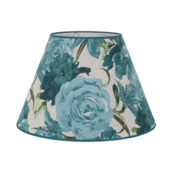 Duolla Lampeskærme > Lampeskærm Sofia Højde 31 cm, blomstermønster turkis