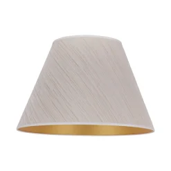 Lampeskærme ^ Duolla Lampeskærm Sofia Højde 31 cm, hvid/guldstrip