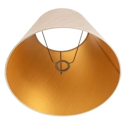 Lampeskærme ^ Duolla Lampeskærm Sofia Højde 31 cm, hvid/guldstrip