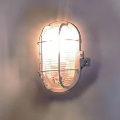 Væglamper ^ Deko-Light Lampe til vådrum Sotano Retro grå 19 x 12 cm IP44 plast