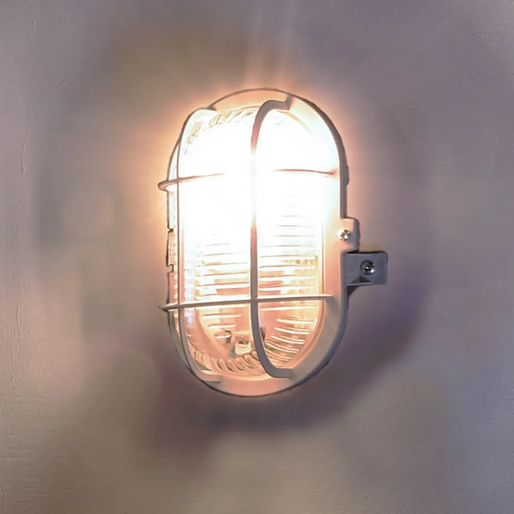 Væglamper ^ Deko-Light Lampe til vådrum Sotano Retro grå 19 x 12 cm IP44 plast