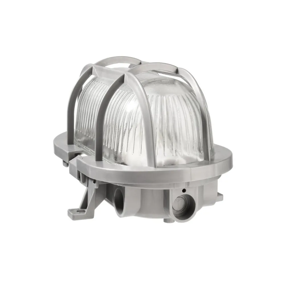 Væglamper ^ Deko-Light Lampe til vådrum Sotano Retro grå 19 x 12 cm IP44 plast