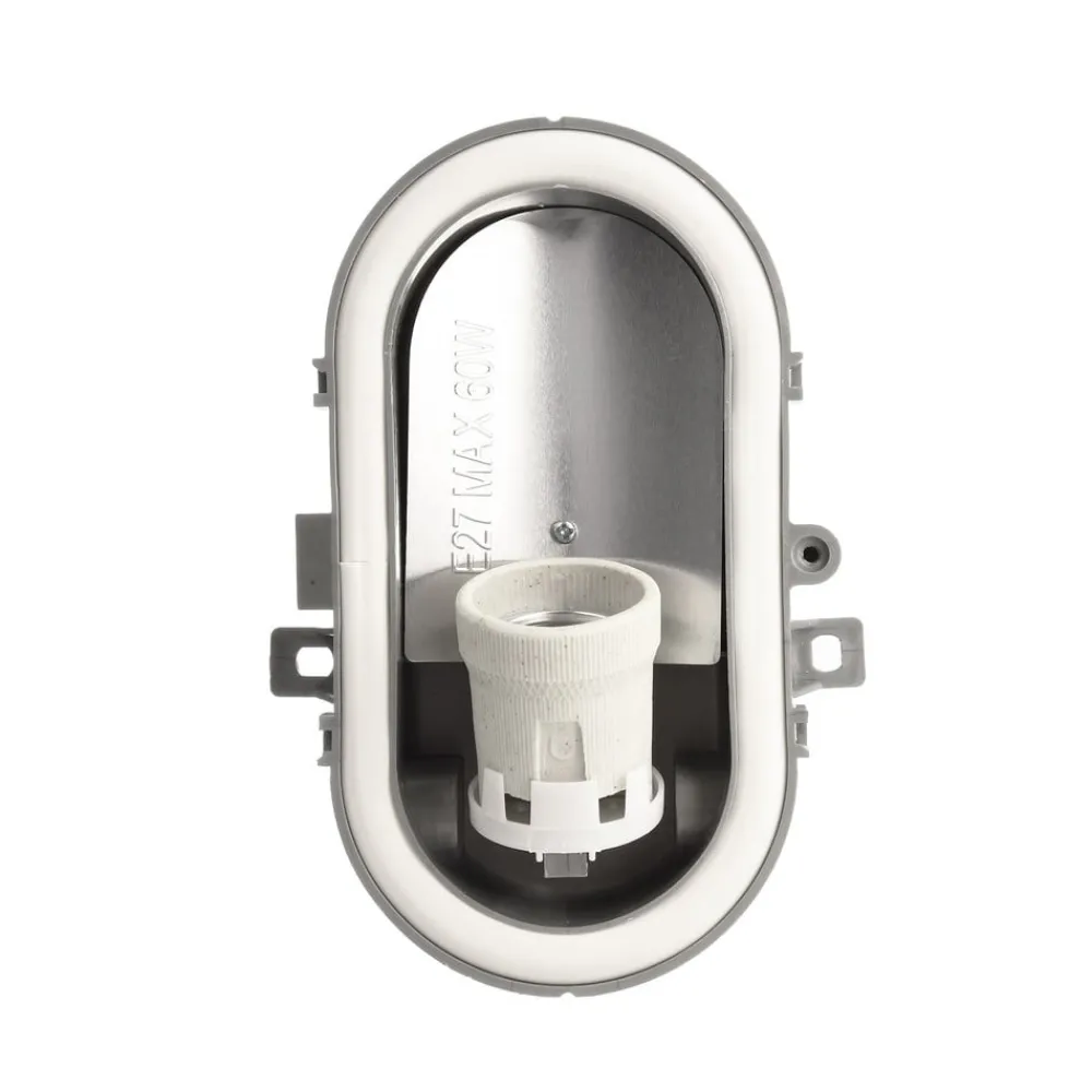 Væglamper ^ Deko-Light Lampe til vådrum Sotano Retro grå 19 x 12 cm IP44 plast