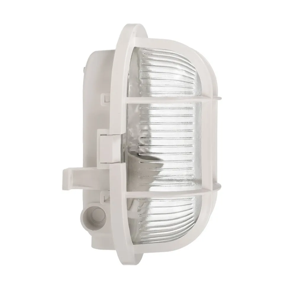 Væglamper ^ Deko-Light Lampe til vådrum Sotano Retro hvid 19 x 12 cm IP44 plast
