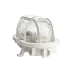 Væglamper ^ Deko-Light Lampe til vådrum Sotano Retro hvid 19 x 12 cm IP44 plast