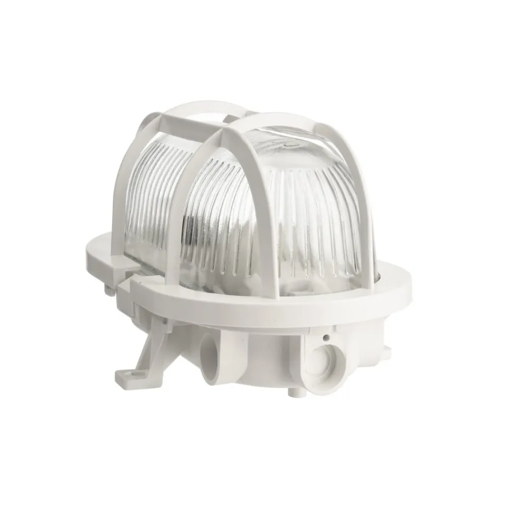 Væglamper ^ Deko-Light Lampe til vådrum Sotano Retro hvid 19 x 12 cm IP44 plast