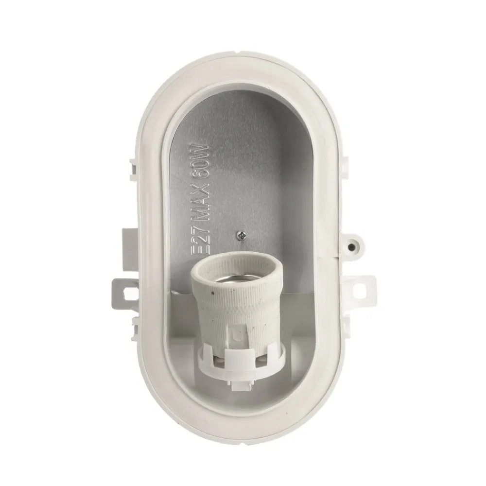 Væglamper ^ Deko-Light Lampe til vådrum Sotano Retro hvid 19 x 12 cm IP44 plast