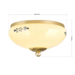 ORION Loftlamper > Landhaus loftlampe, messing creme blå, Ø 21 cm