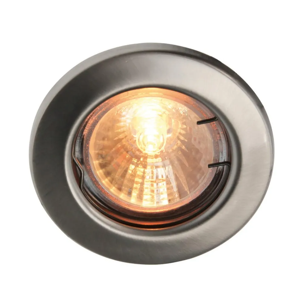 Heitronic Indbygningsspots|Spotlights > Lavspændings indbygningsspot i stål MR16 fast