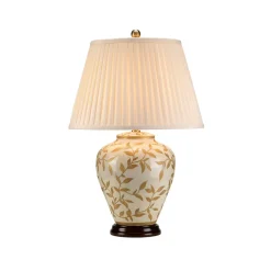 Elstead Bordlamper > Leaves bordlampe med porcelænsfod