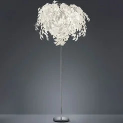 Reality Leuchten Gulvlamper|Gulvlamper > Leavy gulvlampe, højde 180 cm, krom/hvid, metal/plast