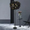 Reality Leuchten Gulvlamper|Gulvlamper > Leavy gulvlampe, sort/guld, højde 180 cm, plast