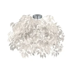 Loftlamper ^ Reality Leuchten Leavy loftslampe, krom/hvid, Ø 70 cm, plast