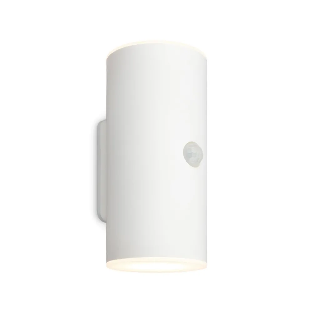Væglampe Med Sensor|Væglamper ^ Briloner LED-akkudrevet udendørs væglampe, hvid, sensor, op/ned