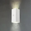 Briloner Væglampe Med Sensor > LED-akkudrevet udendørs væglampe, hvid, sensor, op/ned