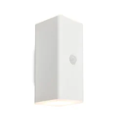 Briloner Væglampe Med Sensor > LED-akkudrevet udendørs væglampe, hvid, sensor, op/ned