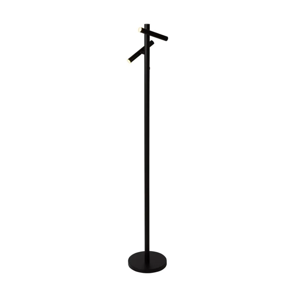 Gulvlamper|Gulvlamper ^ Searchlight LED-akku-gulvlampe 10460BK, sort, højde 127 cm, CCT 2 lyskilder