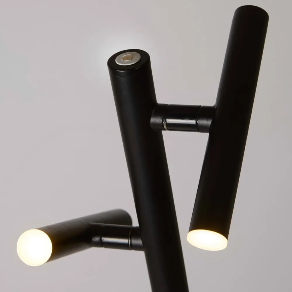 Gulvlamper|Gulvlamper ^ Searchlight LED-akku-gulvlampe 10460BK, sort, højde 127 cm, CCT 2 lyskilder