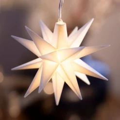 STERNTALER Dekorationsbelysning|Julepynt > LED-babystjerne, inde, 18-takket, batteri, hvid