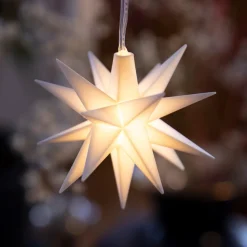 STERNTALER Dekorationsbelysning|Julepynt > LED-babystjerne, inde, 18-takket, batteri, hvid