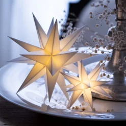 STERNTALER Dekorationsbelysning|Julepynt > LED-babystjerne, inde, 18-takket, batteri, hvid