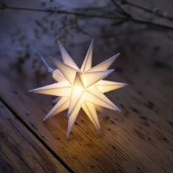 STERNTALER Dekorationsbelysning|Julepynt > LED-babystjerne, inde, 18-takket, batteri, hvid