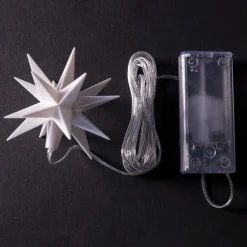 STERNTALER Dekorationsbelysning|Julepynt > LED-babystjerne, inde, 18-takket, batteri, hvid