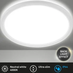 Briloner Loftlamper|Loftlamper > LED-badeværelsesloftlampe Slim Drip, hvid, Ø 42 cm
