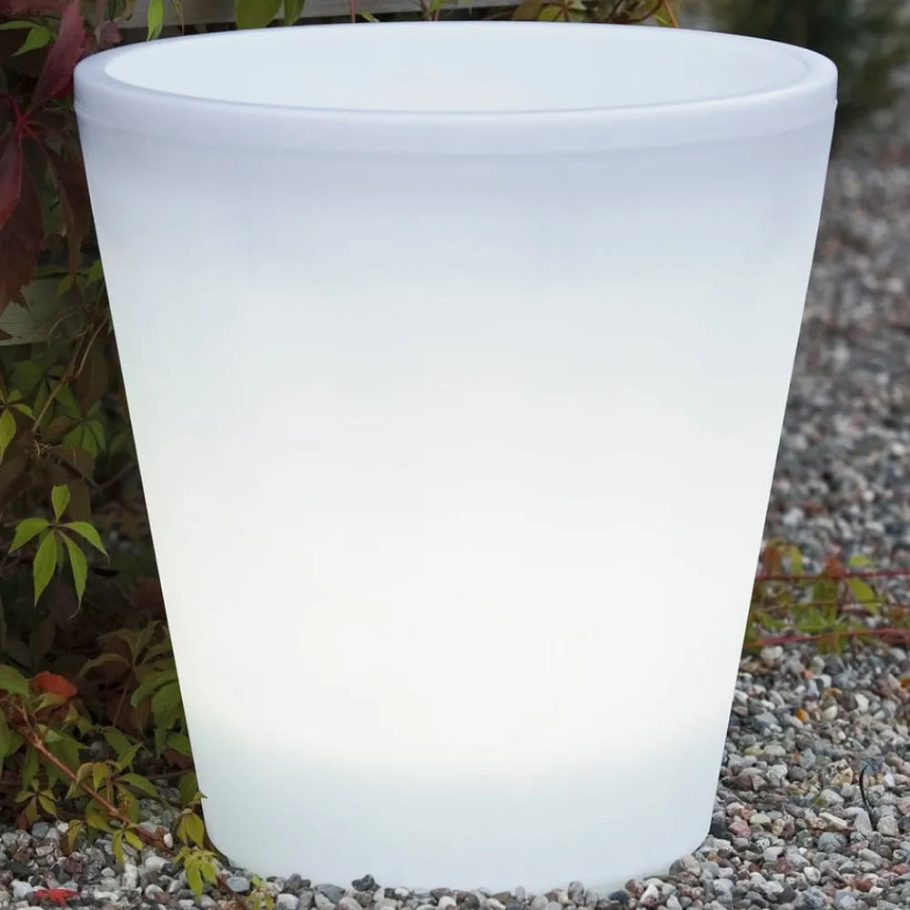 Konstsmide Dekorationsbelysning|Terrassebelysning > LED-blomsterkrukke Assisi oplyst Ø 37 cm