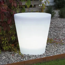 Konstsmide Dekorationsbelysning|Terrassebelysning > LED-blomsterkrukke Assisi oplyst Ø 37 cm
