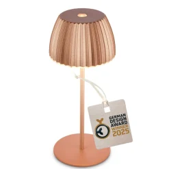 Terrassebelysning ^ Briloner LED-bordlampe Brilo unplugged Riffle, 20 cm, kobber