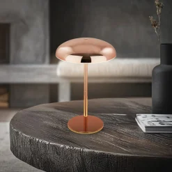 Briloner Dekorationsbelysning|Terrassebelysning > LED-bordlampe Brilo unplugged Caxa, kobberfarvet