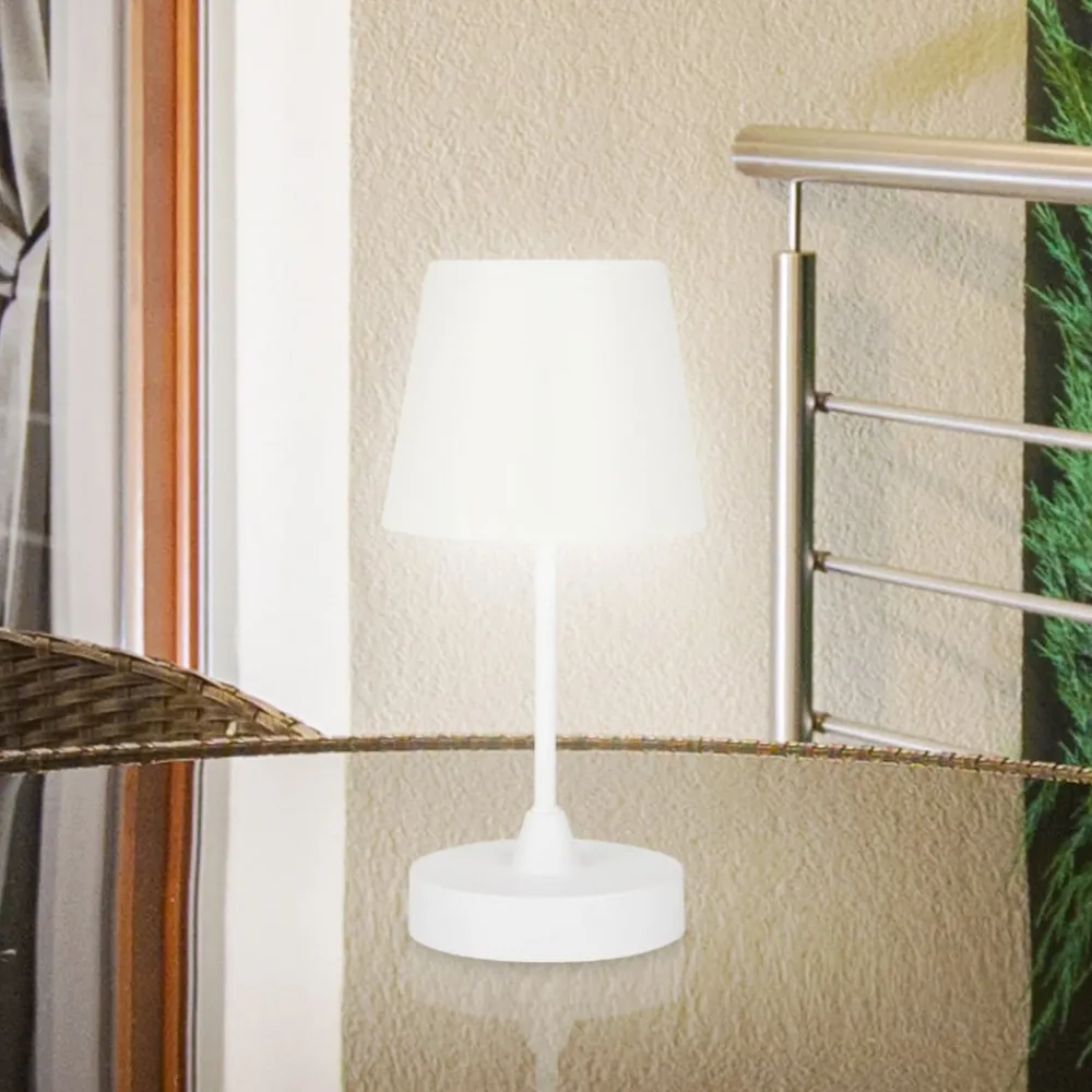 Briloner Dekorationsbelysning|Bordlamper > LED-bordlampe Campi, genopladeligt batteri, dæmpbar, hvid