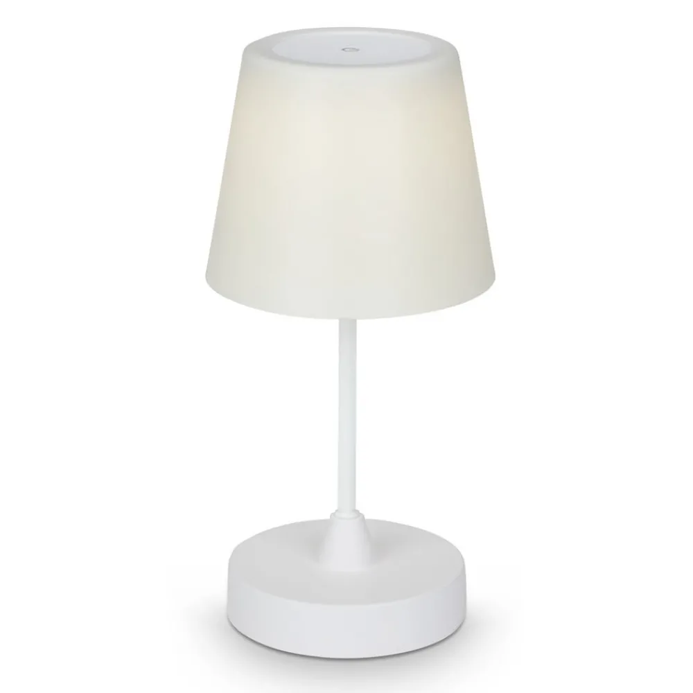 Briloner Dekorationsbelysning|Bordlamper > LED-bordlampe Campi, genopladeligt batteri, dæmpbar, hvid