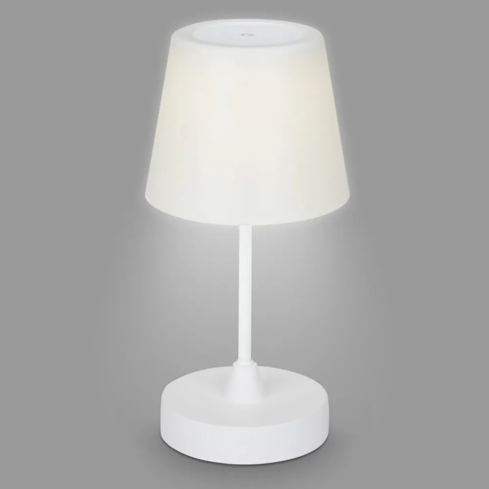 Briloner Dekorationsbelysning|Bordlamper > LED-bordlampe Campi, genopladeligt batteri, dæmpbar, hvid