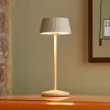 Sigor Dekorationsbelysning|Terrassebelysning > LED-bordlampe Facetta, beige, 22 cm, metal, CCT IP44