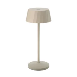 Sigor Dekorationsbelysning|Terrassebelysning > LED-bordlampe Facetta, beige, 22 cm, metal, CCT IP44