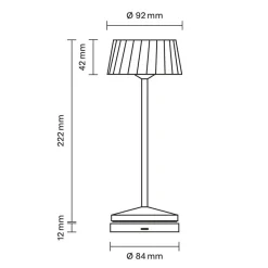 Sigor Dekorationsbelysning|Terrassebelysning > LED-bordlampe Facetta, beige, 22 cm, metal, CCT IP44