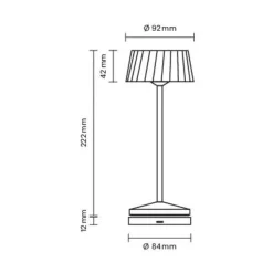 Sigor Dekorationsbelysning|Terrassebelysning > LED-bordlampe Facetta, beige, 22 cm, metal, CCT IP44