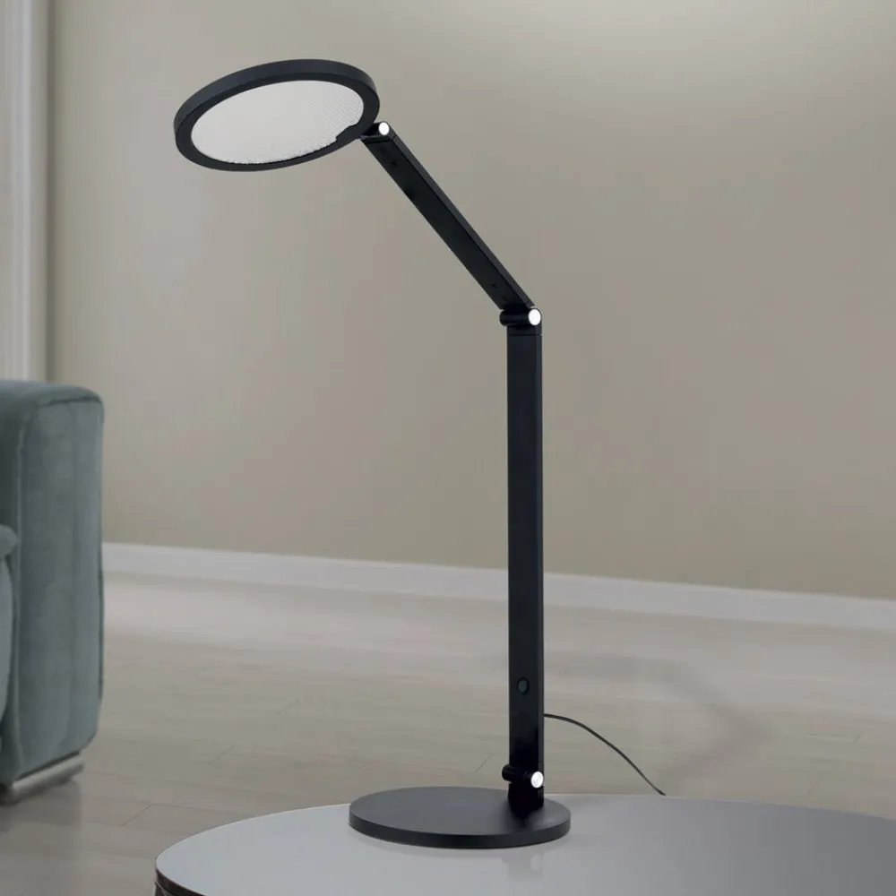 ORION Arbejdsrum/Kontor > LED-bordlampe Fati, sort, højde 60 cm, aluminium, dæmper