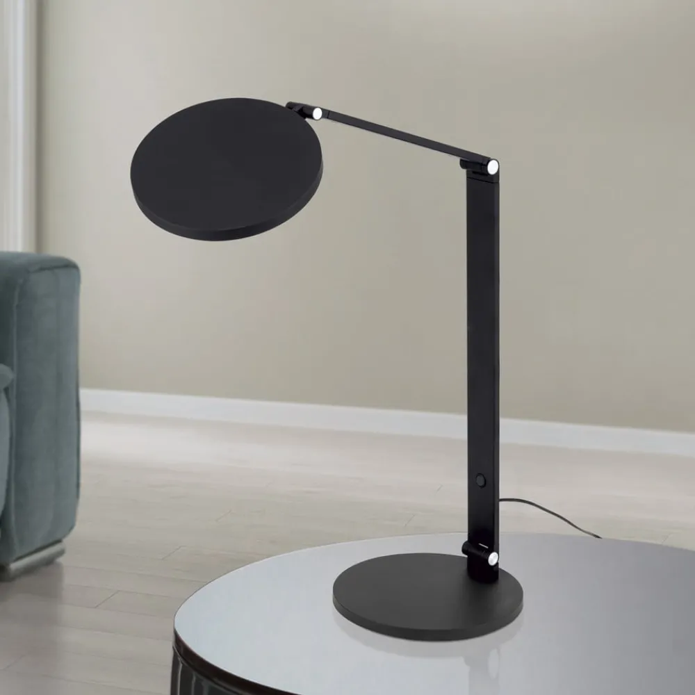ORION Arbejdsrum/Kontor > LED-bordlampe Fati, sort, højde 60 cm, aluminium, dæmper