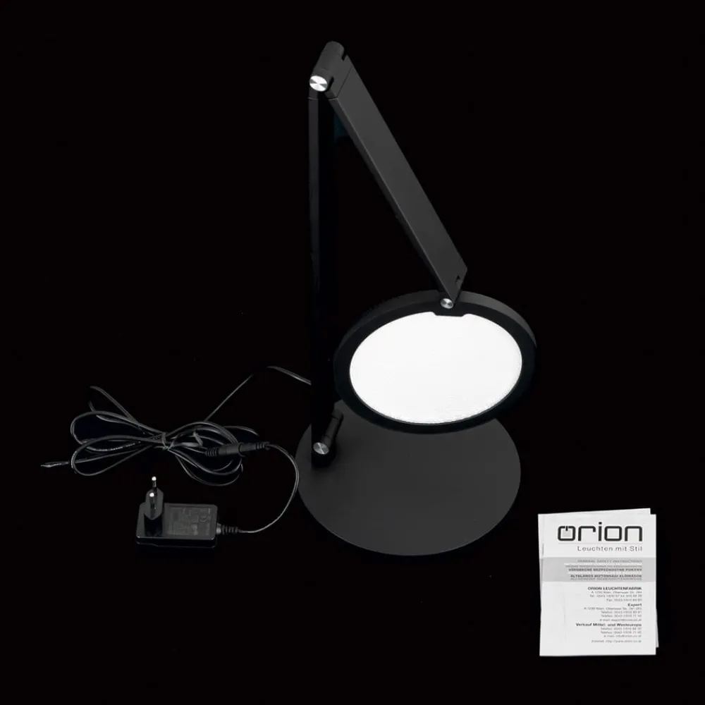 ORION Arbejdsrum/Kontor > LED-bordlampe Fati, sort, højde 60 cm, aluminium, dæmper