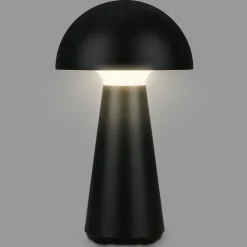 Dekorationsbelysning|Terrassebelysning ^ Briloner LED-bordlampe Fungo, genopladelig, sort