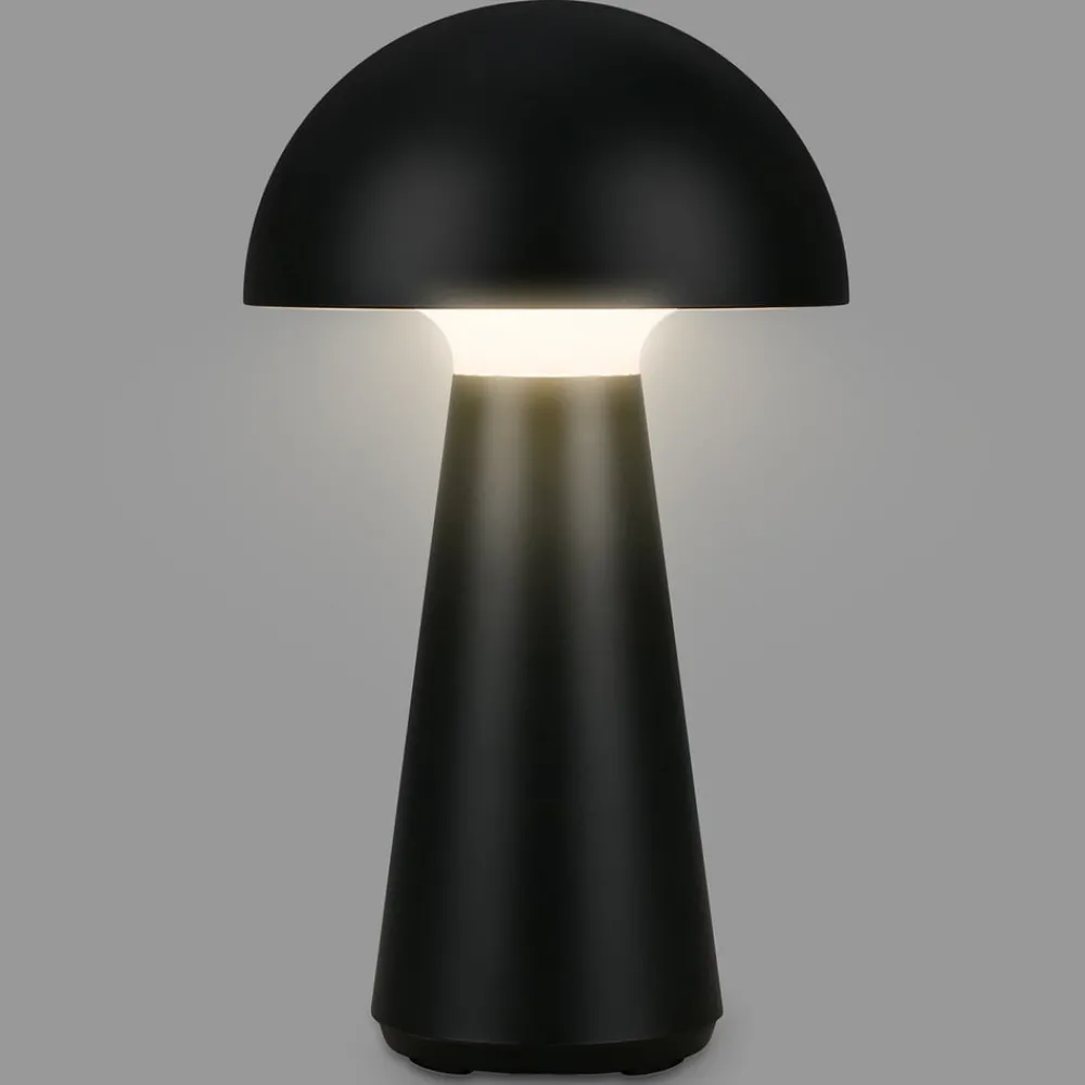 Dekorationsbelysning|Terrassebelysning ^ Briloner LED-bordlampe Fungo, genopladelig, sort