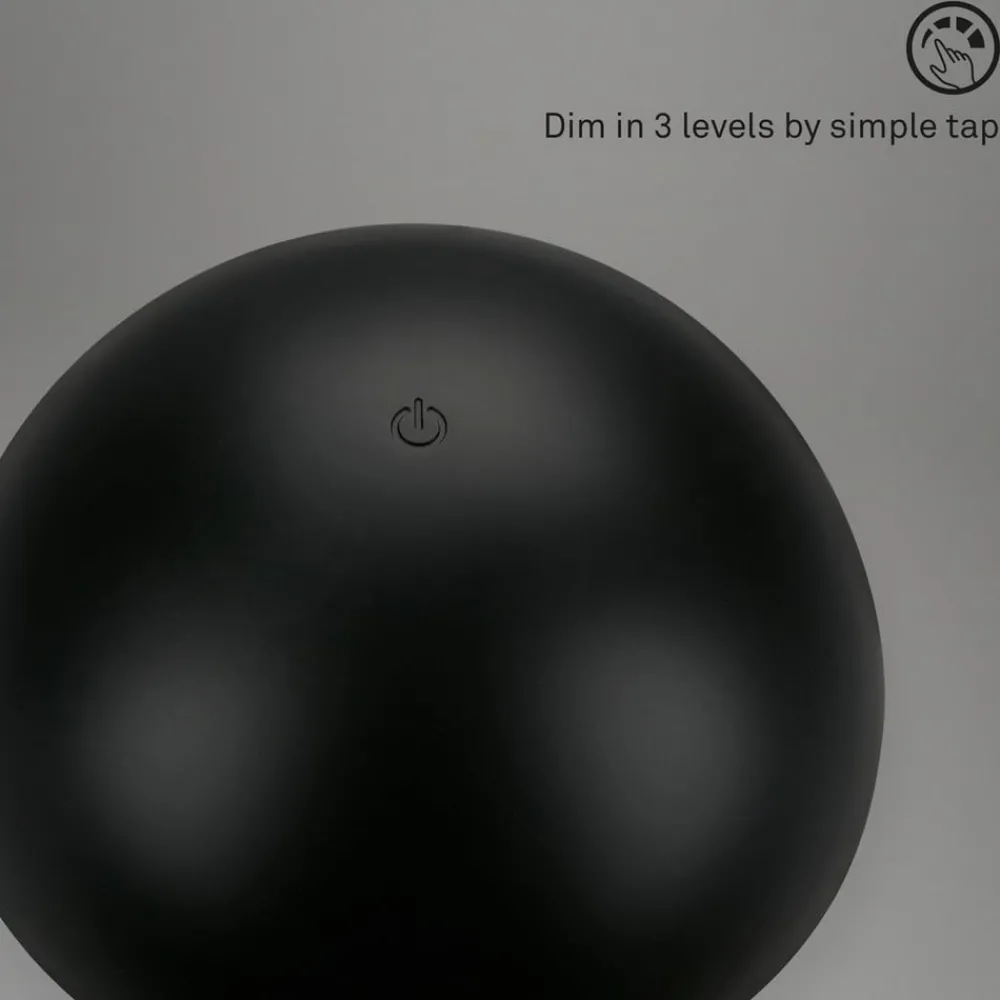 Dekorationsbelysning|Terrassebelysning ^ Briloner LED-bordlampe Fungo, genopladelig, sort