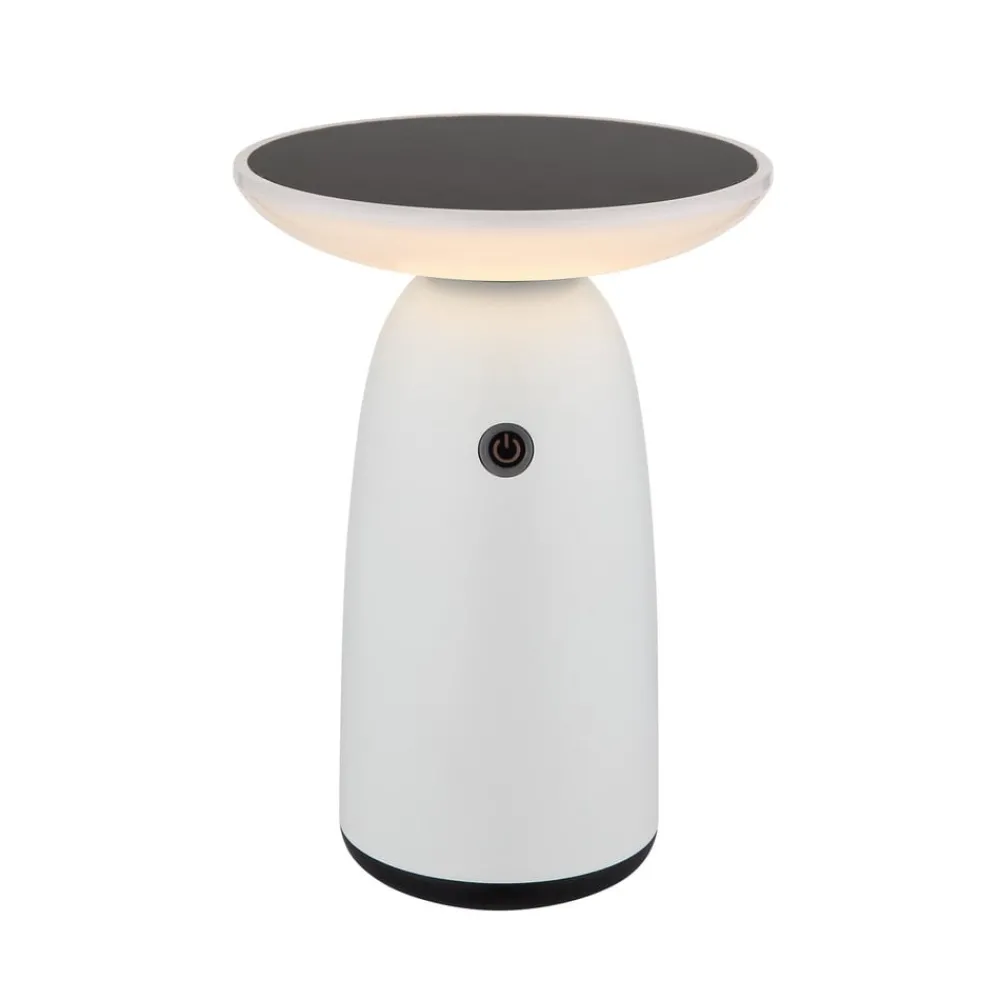 Solcellelamper ^ Globo LED-bordlampe 36625, hvid, metal, 23 cm, dæmpbar