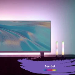 Dekorationsbelysning ^ Müller-Licht LED-bordlampe LED Light Bar, sort, RGBW-plast