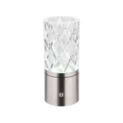 Bordlamper ^ Globo LED-bordlampe Lunki, nikkelfarvet, højde 19 cm, CCT