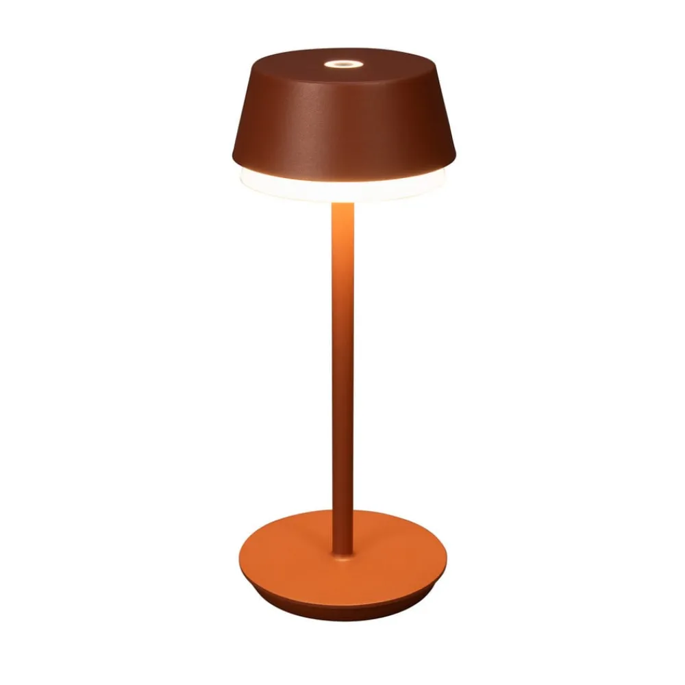 Konstsmide Terrassebelysning > LED-bordlampe Lyon, terracotta, IP54, dæmper, CCT, RGB