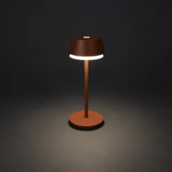 Konstsmide Terrassebelysning > LED-bordlampe Lyon, terracotta, IP54, dæmper, CCT, RGB